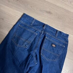Dickies Mens Blue Denim Carpenter Work Pants Jeans Size 32x30 VTG Y2K